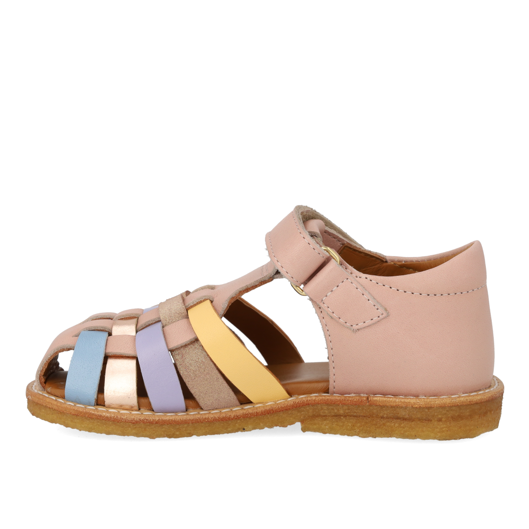 Colorblock geflochtene Sandale