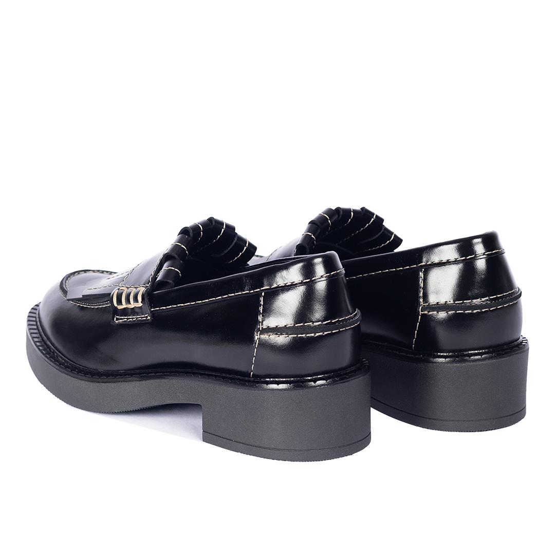 Chunky Penny-Loafer mit Fransen