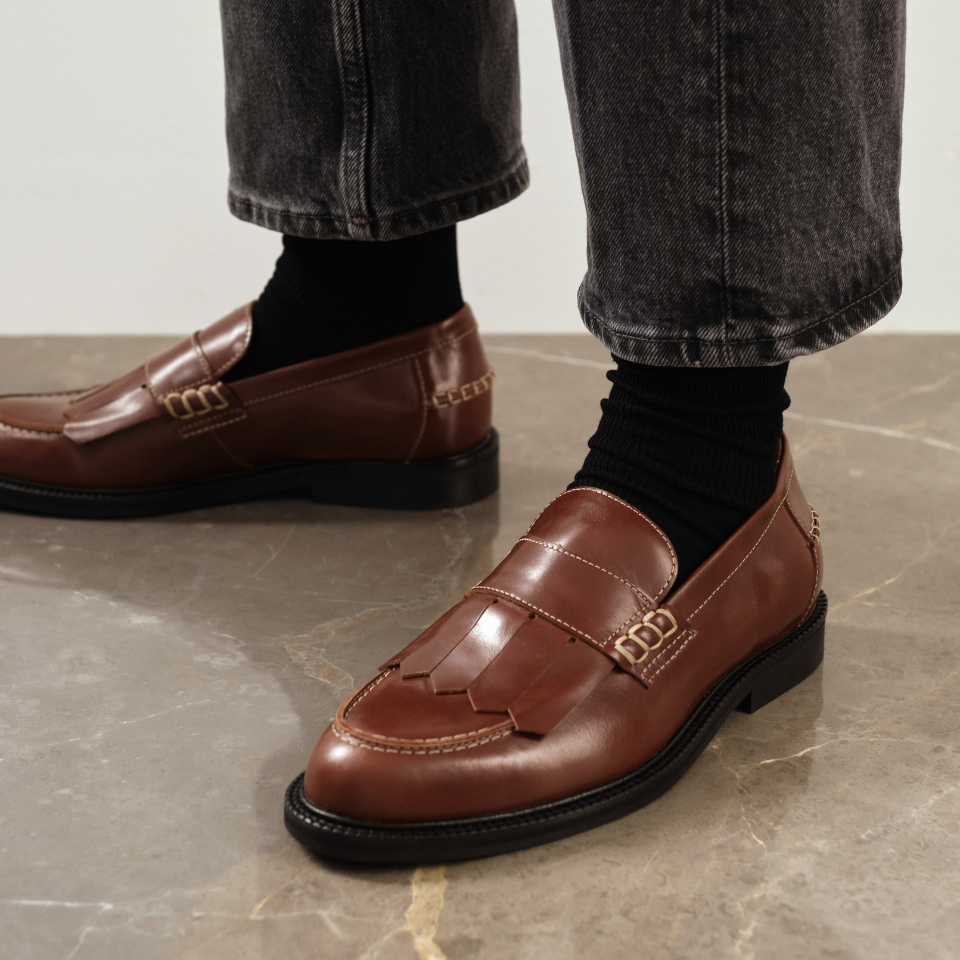 Klassischer Pennyloafer mit Fransen