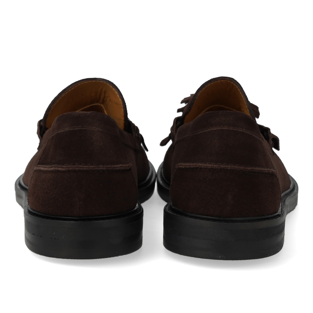 Breiter Loafer mit Fransen- und Quastendetail