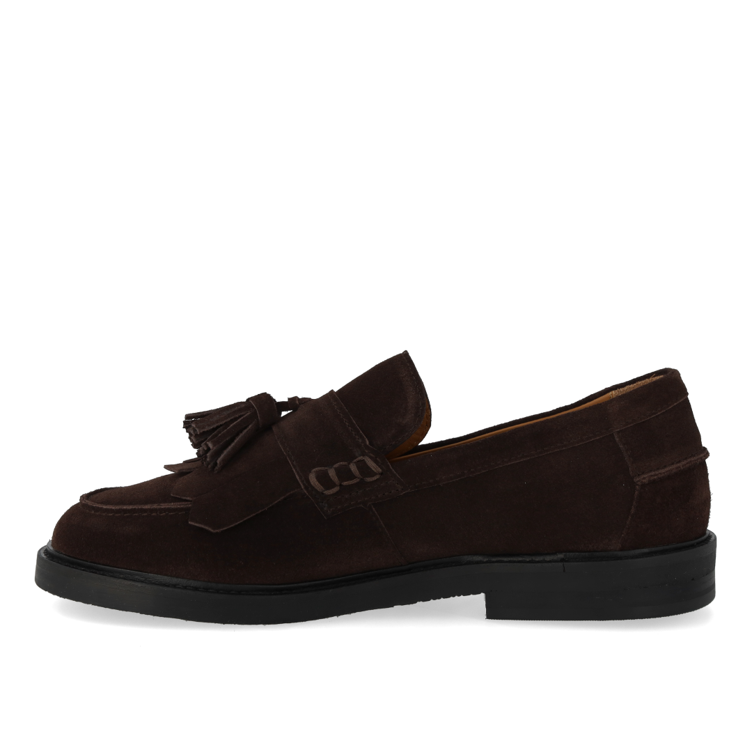 Breiter Loafer mit Fransen- und Quastendetail