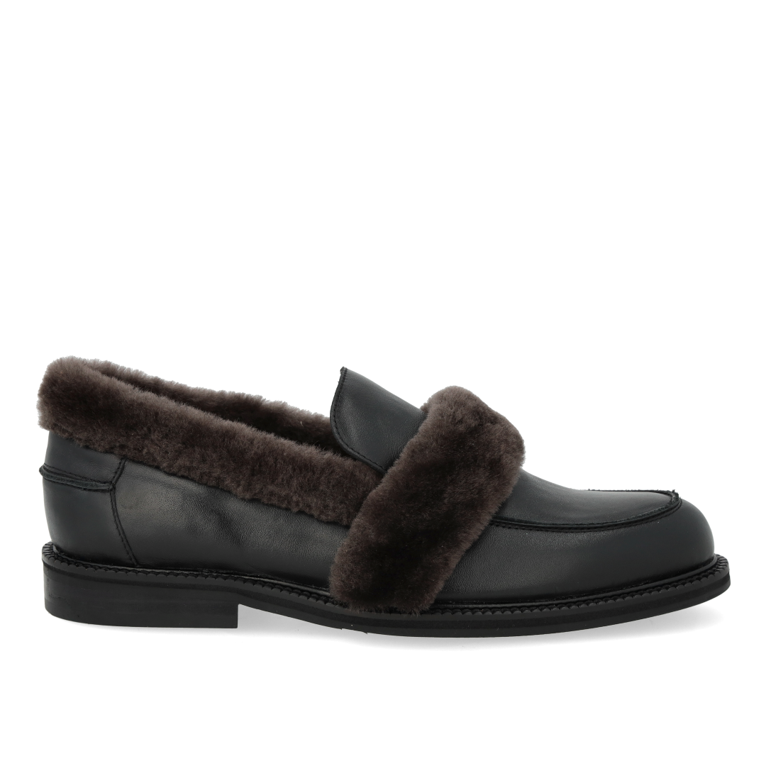 Loafer mit weichem Pelzbesatz