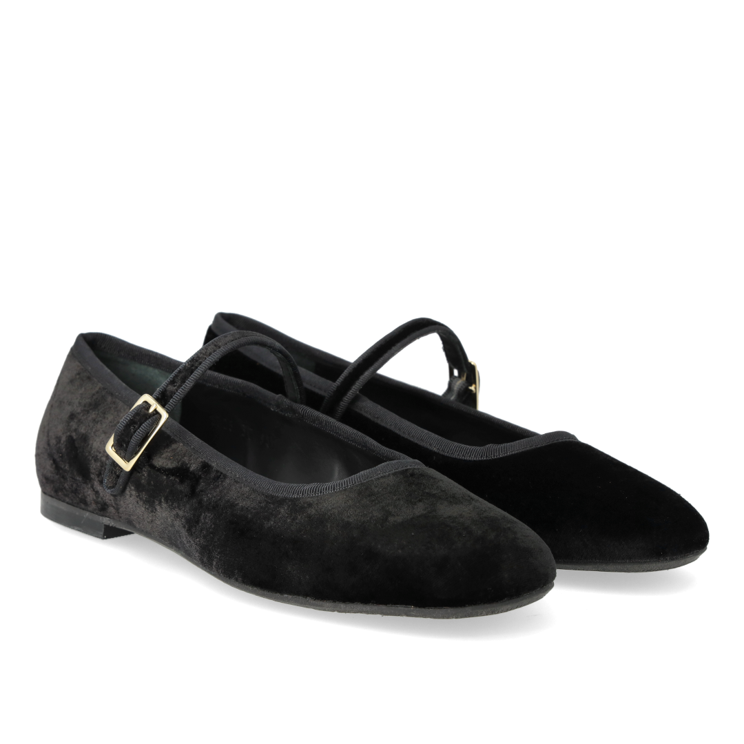 Mary Jane Ballerina aus weichem Velours