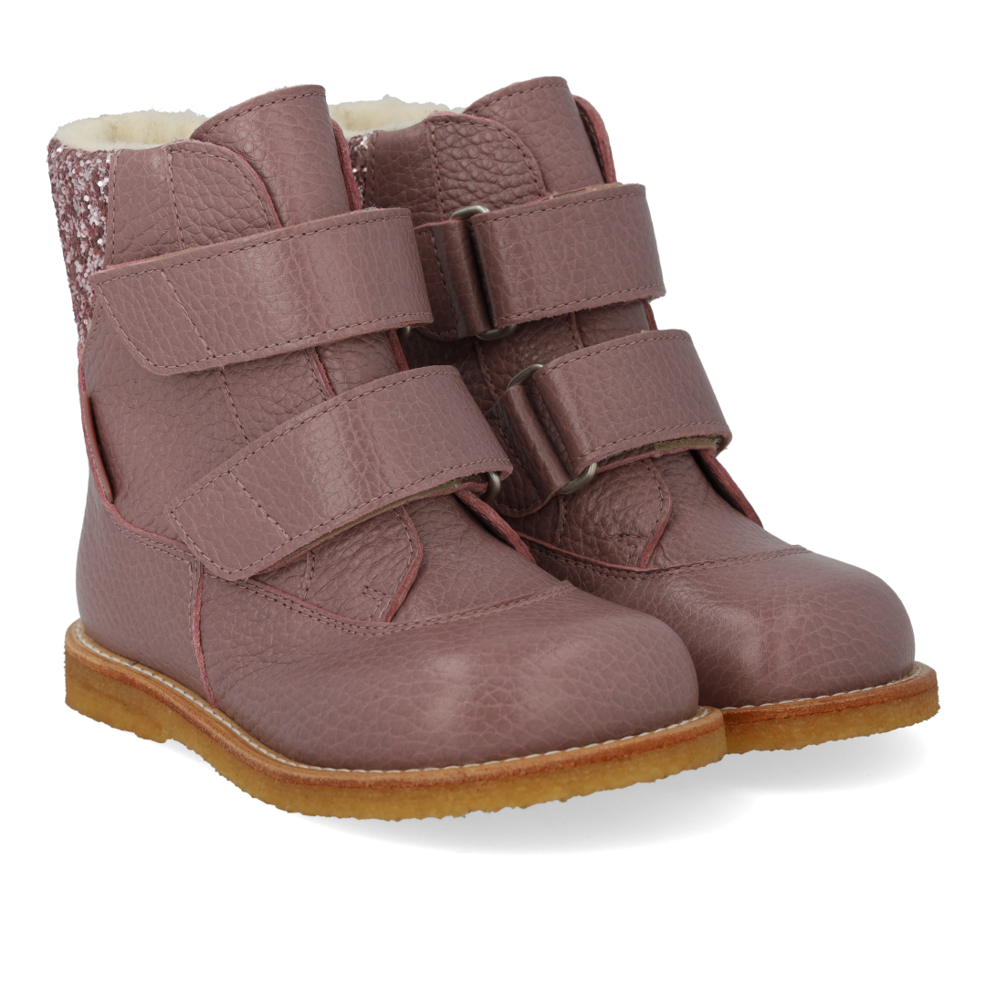TEX-Stiefel mit Glitzer und Klettverschluss