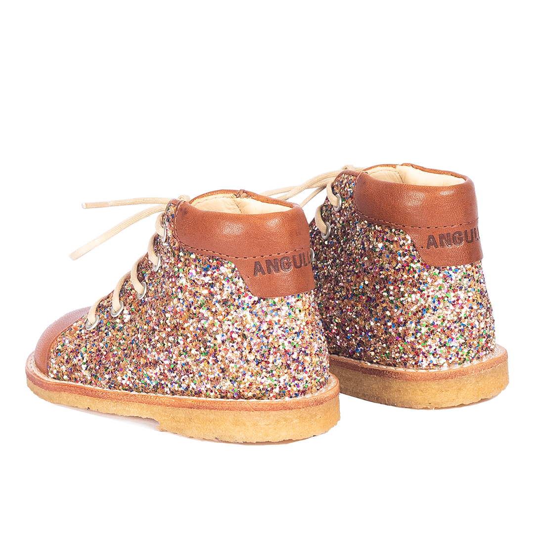 Klassische Schnürschuhe für Anfänger mit funkelndem Glitzer