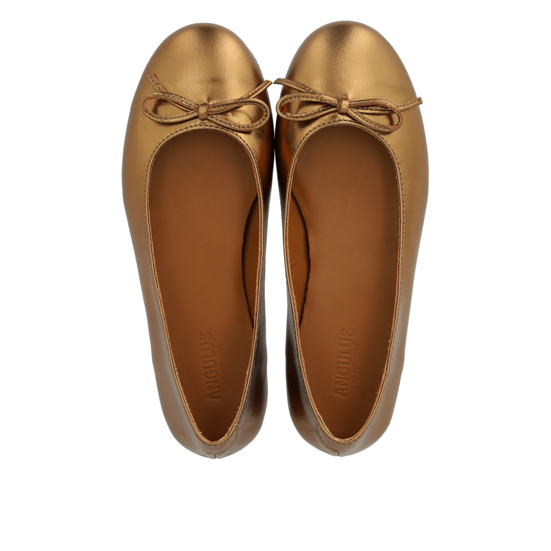 Ballerina aus Leder mit Schleifendetail