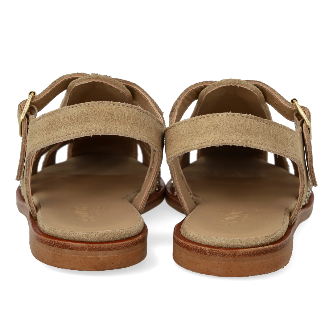Klassische Fisherman’s-Sandale mit funkelndem Glitzer