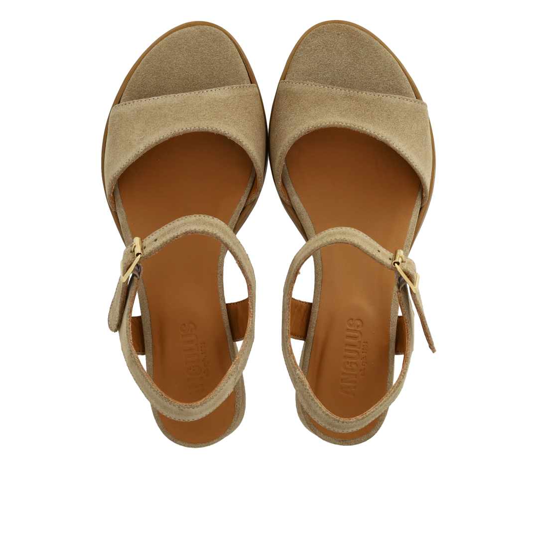 Sandalette mit geschwungener Blockabsatz