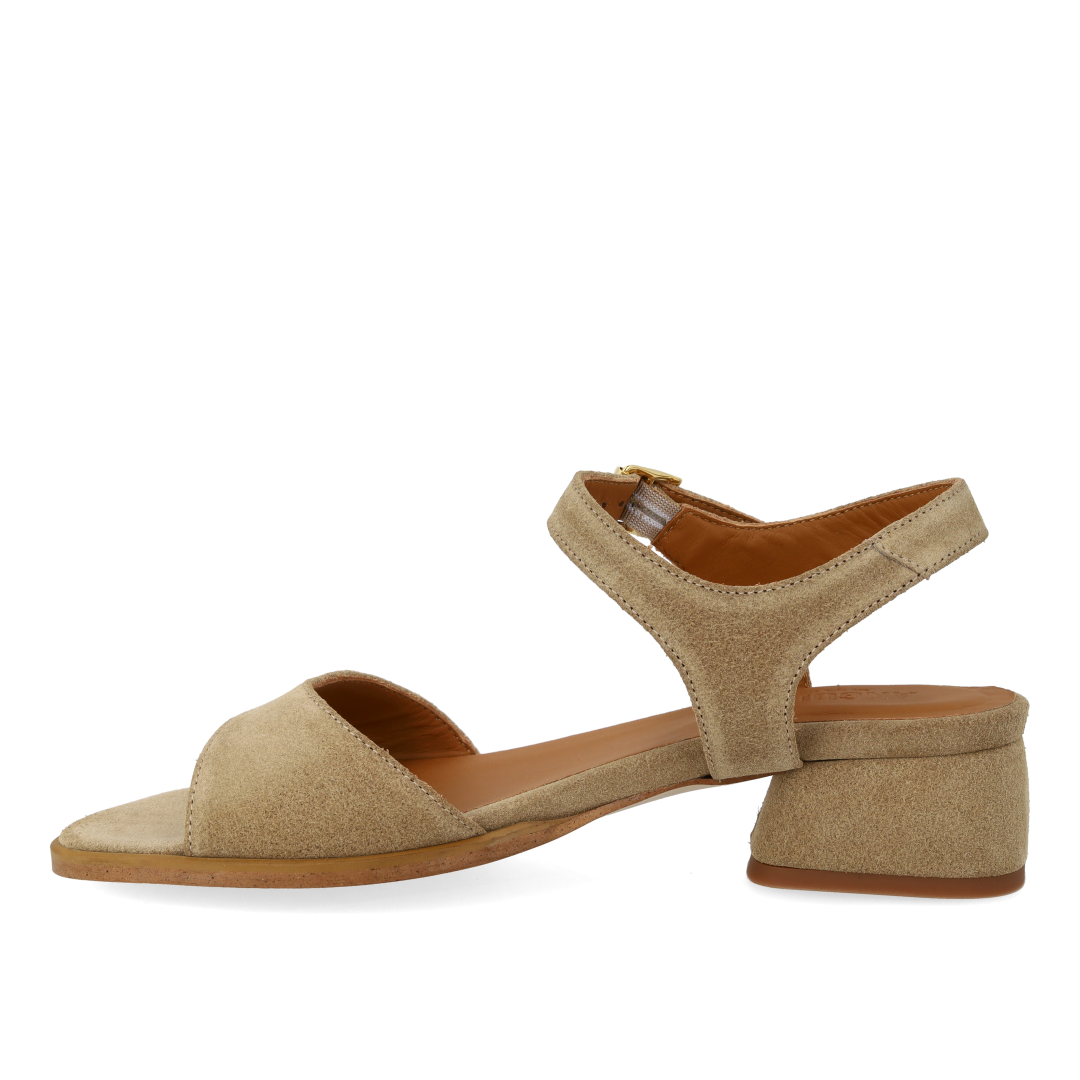 Sandalette mit geschwungener Blockabsatz