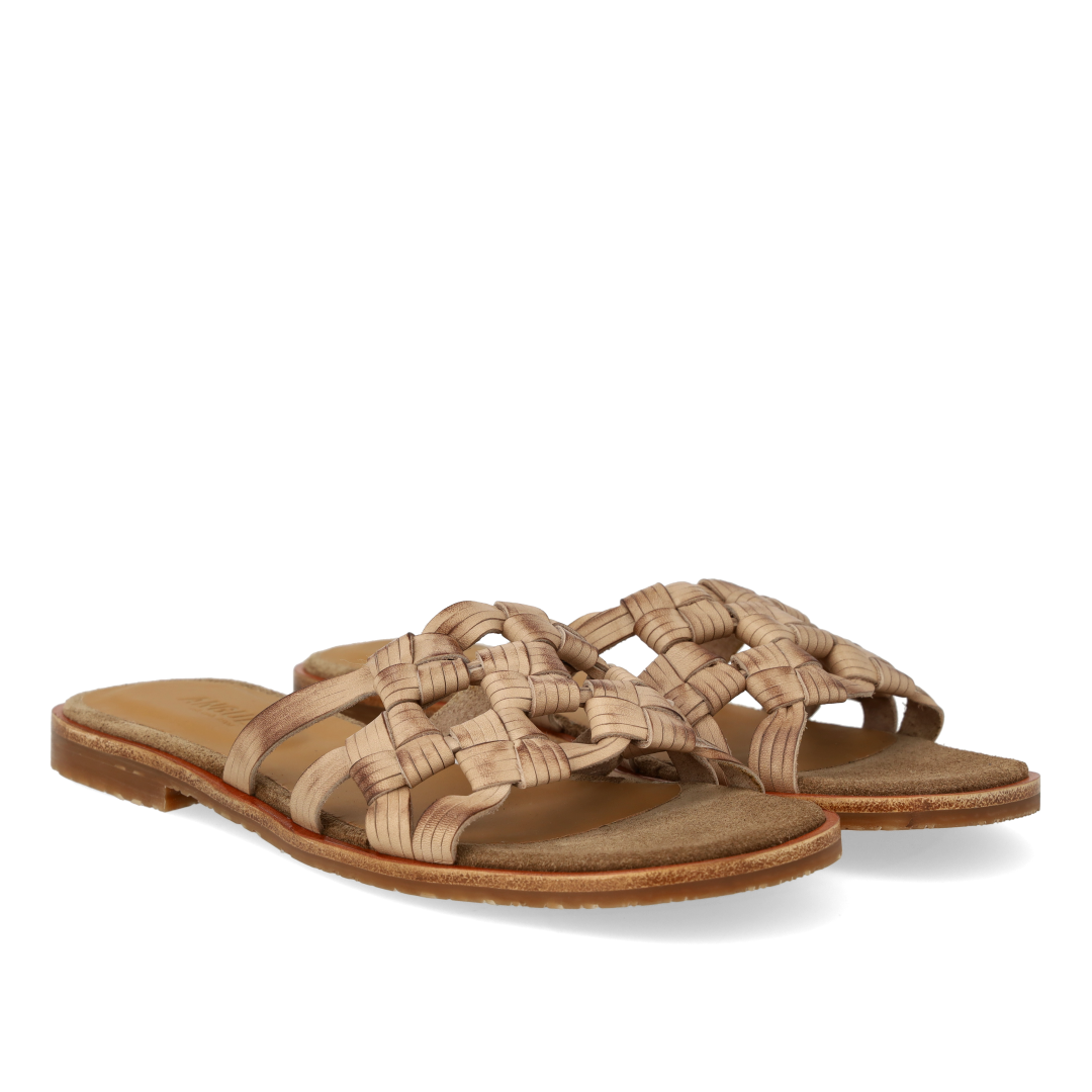 Slip-on-Sandale mit geflochtenem Detail