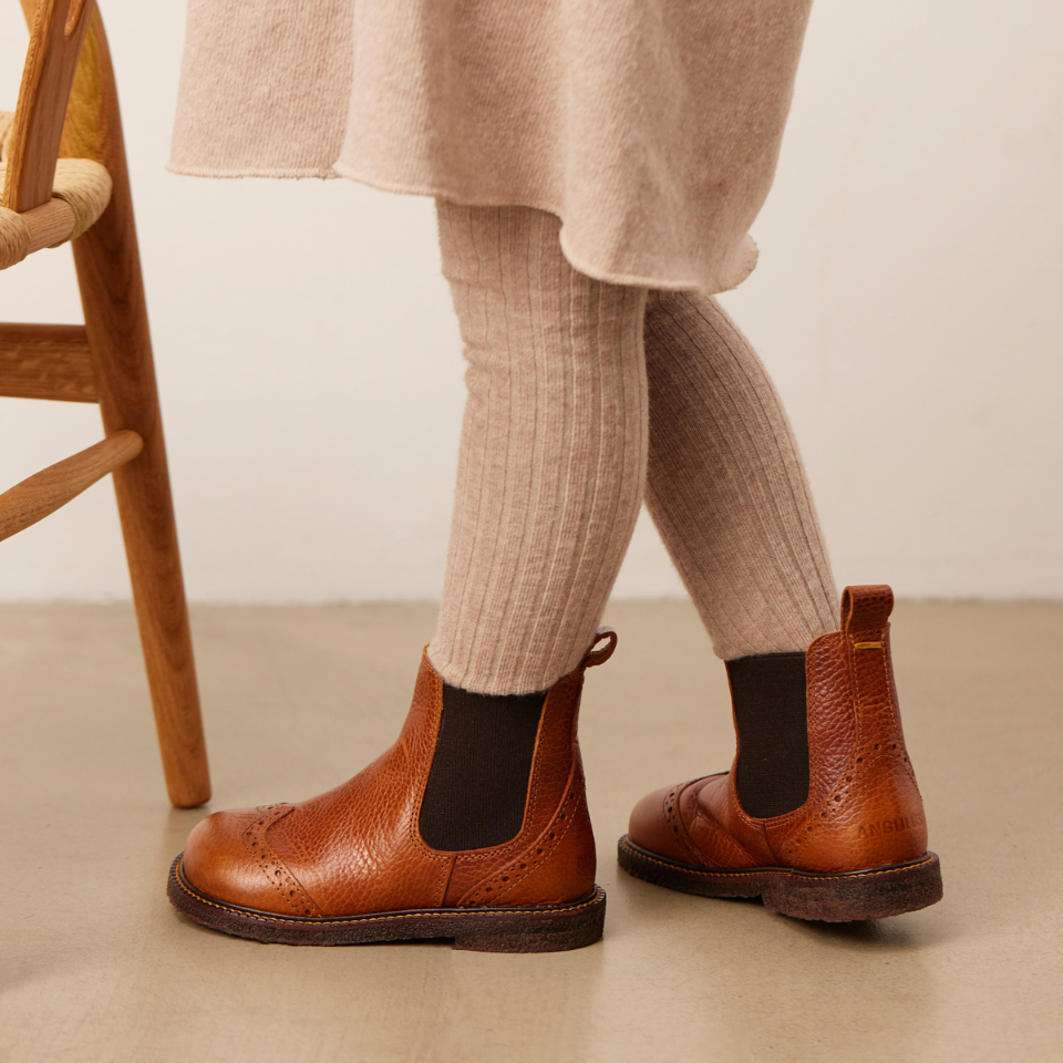 Chelsea Stiefel mit brogue lochmuster