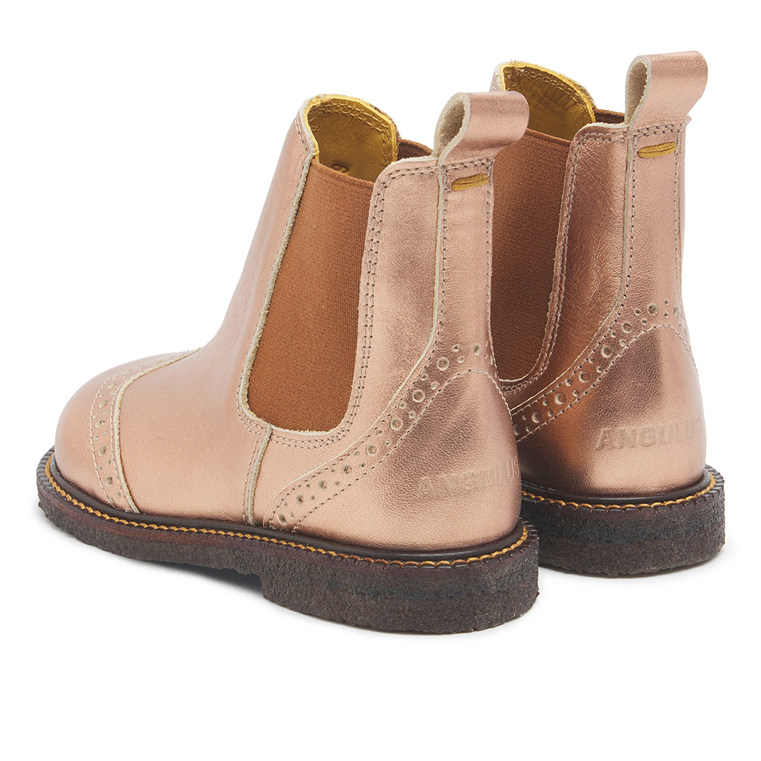 Chelsea-Stiefel mit Brogue-Lochmuster