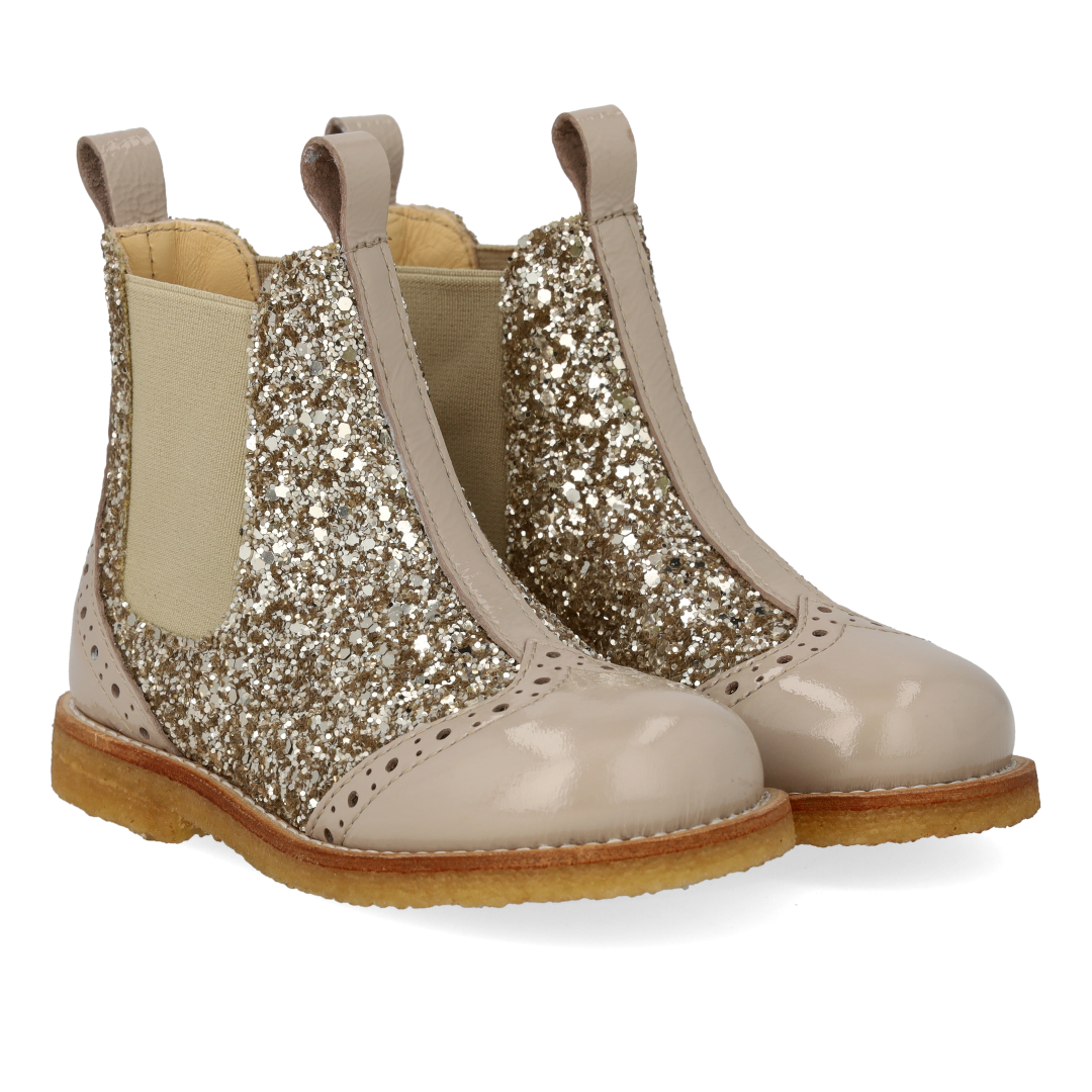 Chelsea-Stiefel mit Brogue-Lochmuster