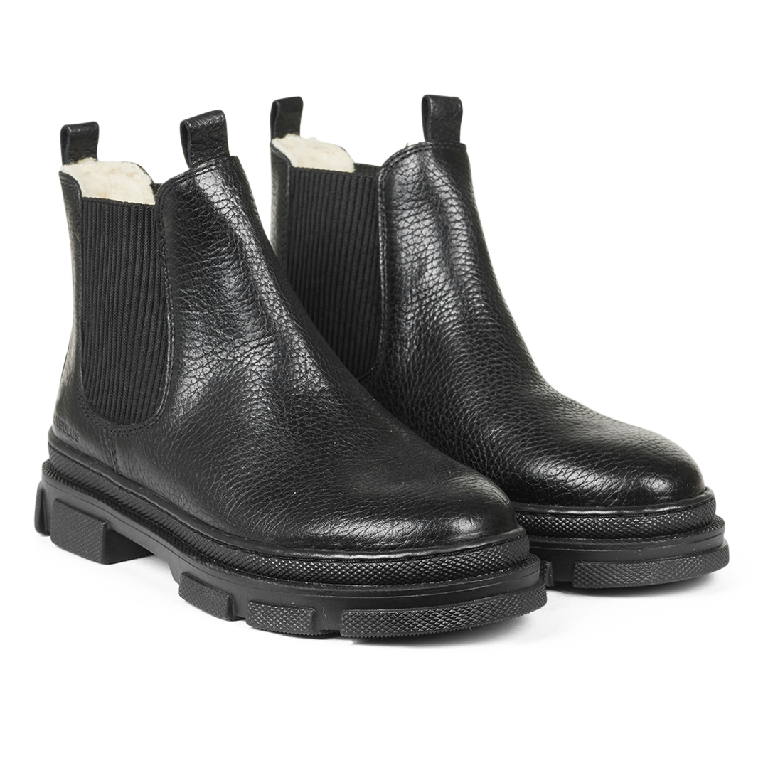Chelsea-Stiefel mit Gummizug und Wollfutter