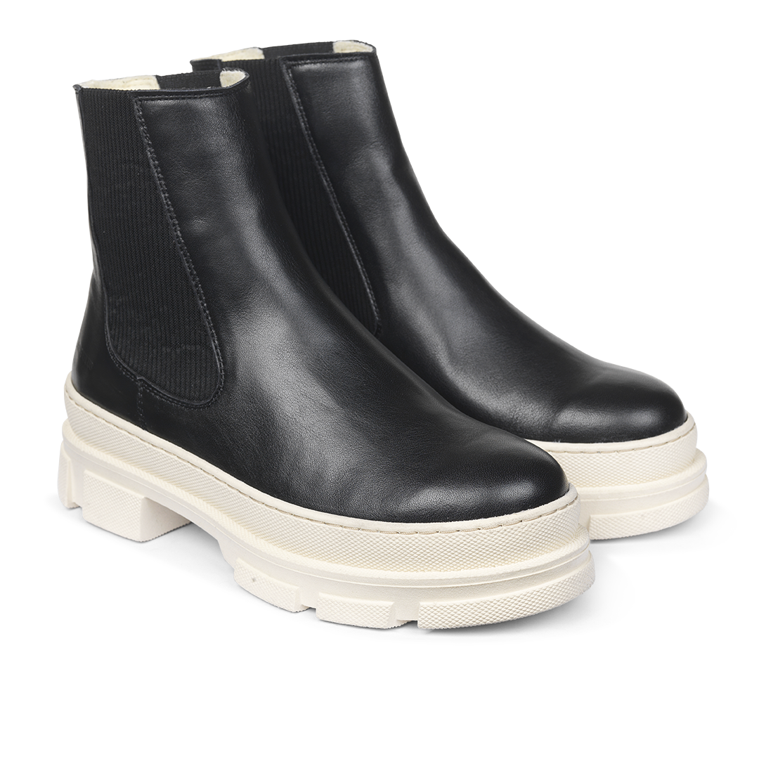 Chelsea-Stiefel mit Wollfutter