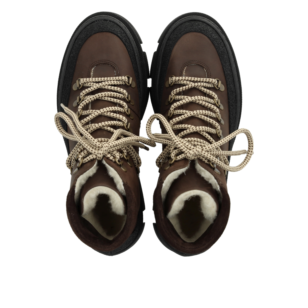 Schnürstiefel mit Wollfutter