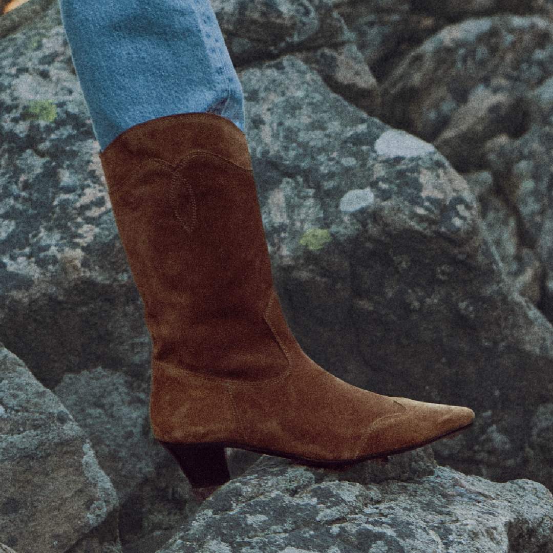 Cowboystiefelette mit Reißverschluss