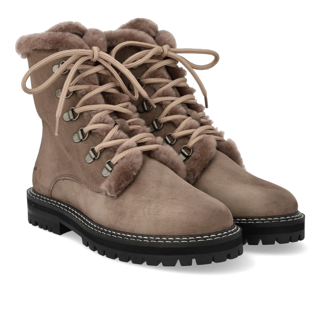 Klobiger Schnürstiefel mit weichem Merino-Futter
