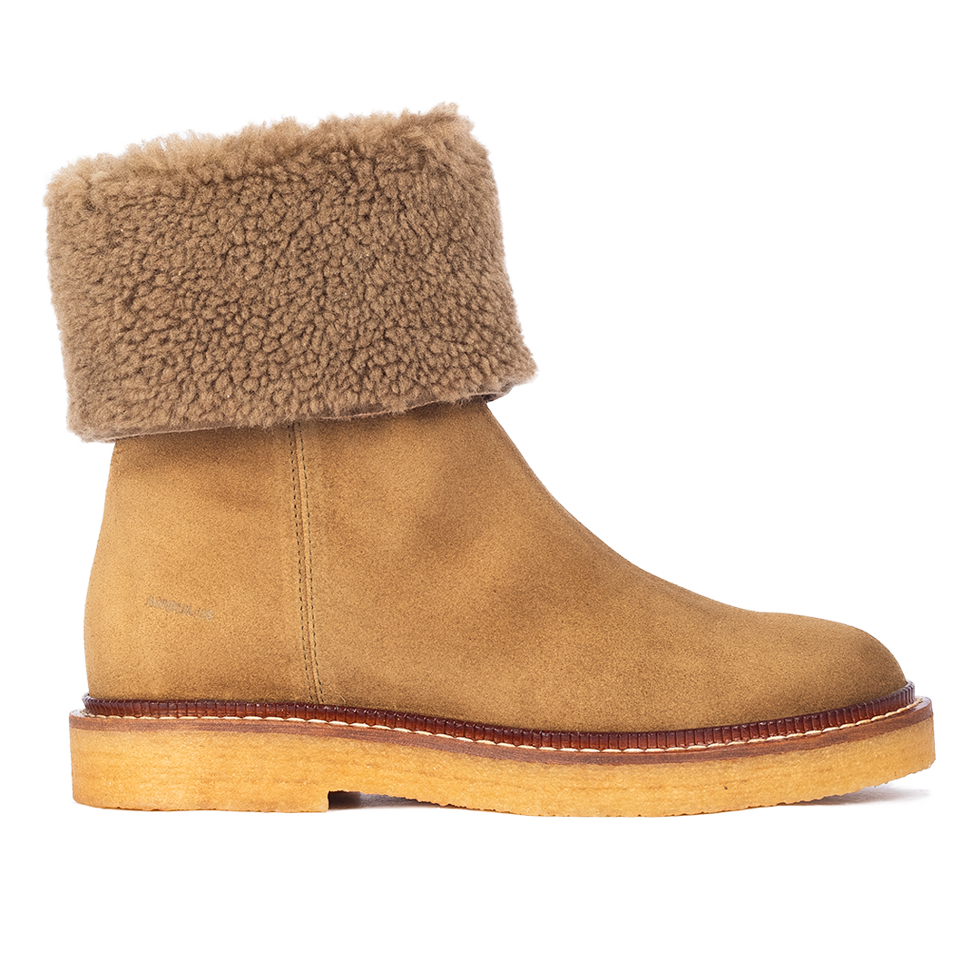 Wildlederstiefel mit weichem Lammwollfutter