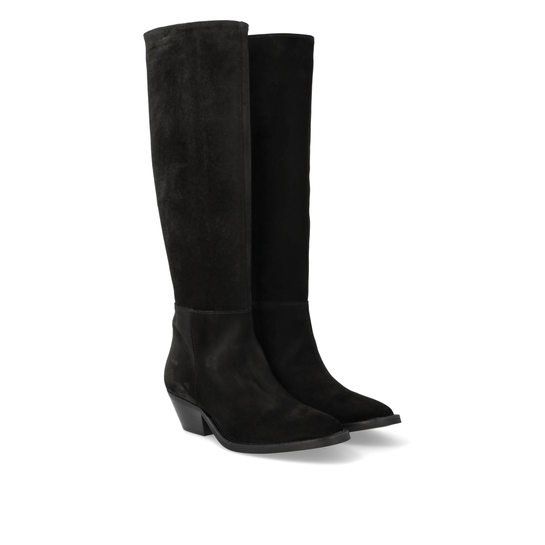 Wildlederstiefel mit hohem Schaft