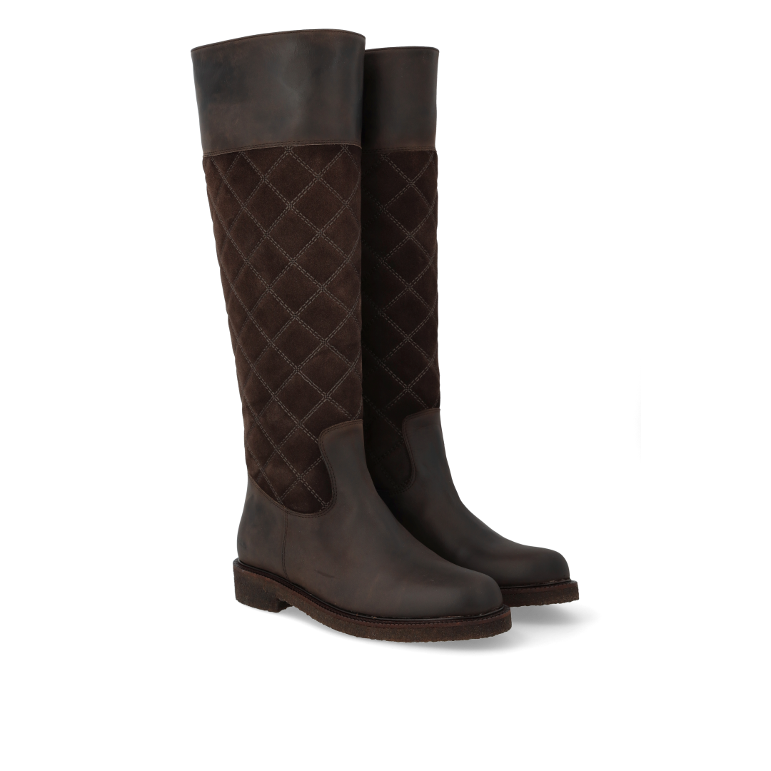 Langschaftstiefel mit Steppdetail