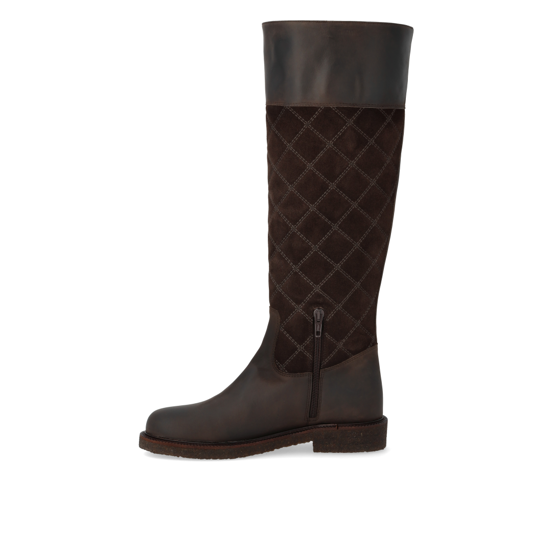 Langschaftstiefel mit Steppdetail