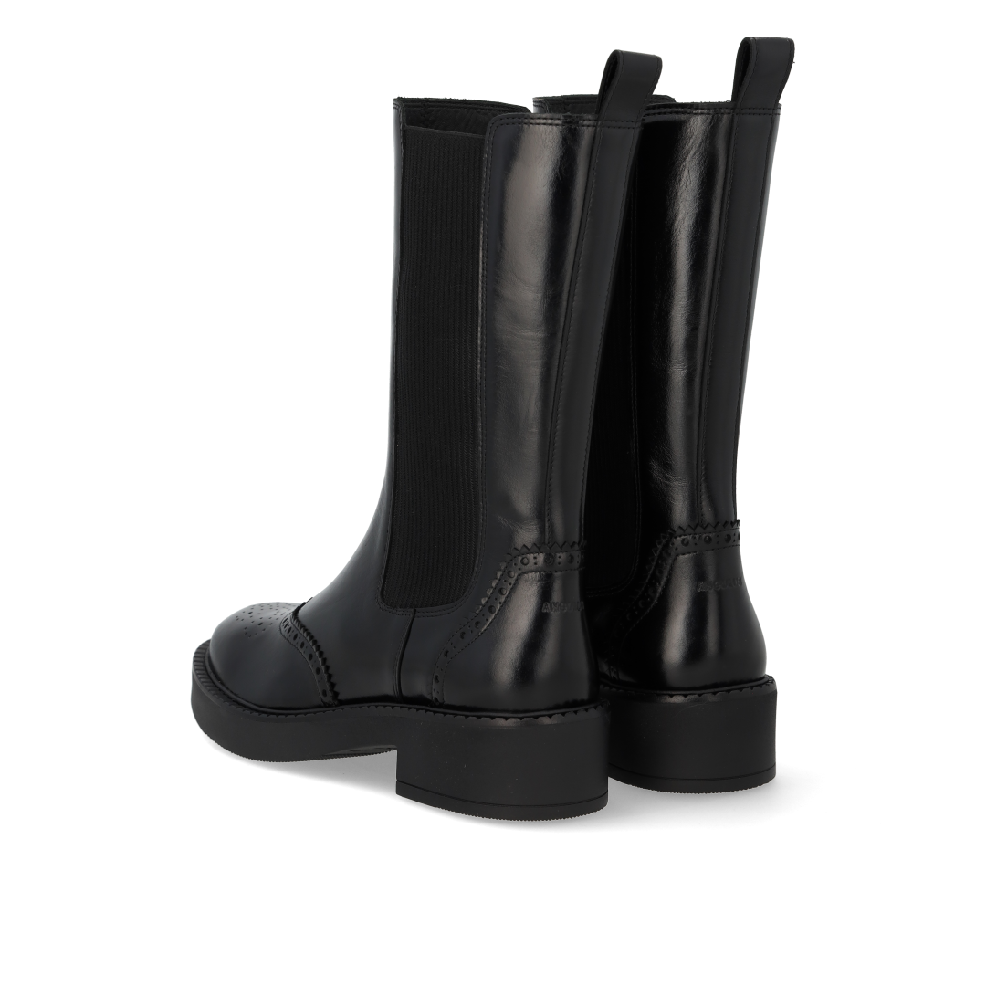 Chelsea-Stiefel mit Brogue-Lochmuster