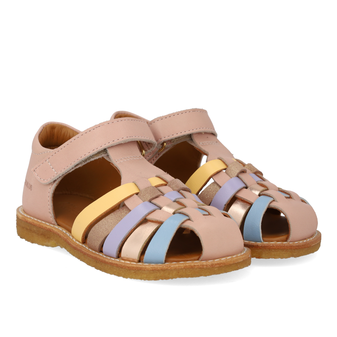 Colorblock geflochtene Sandale