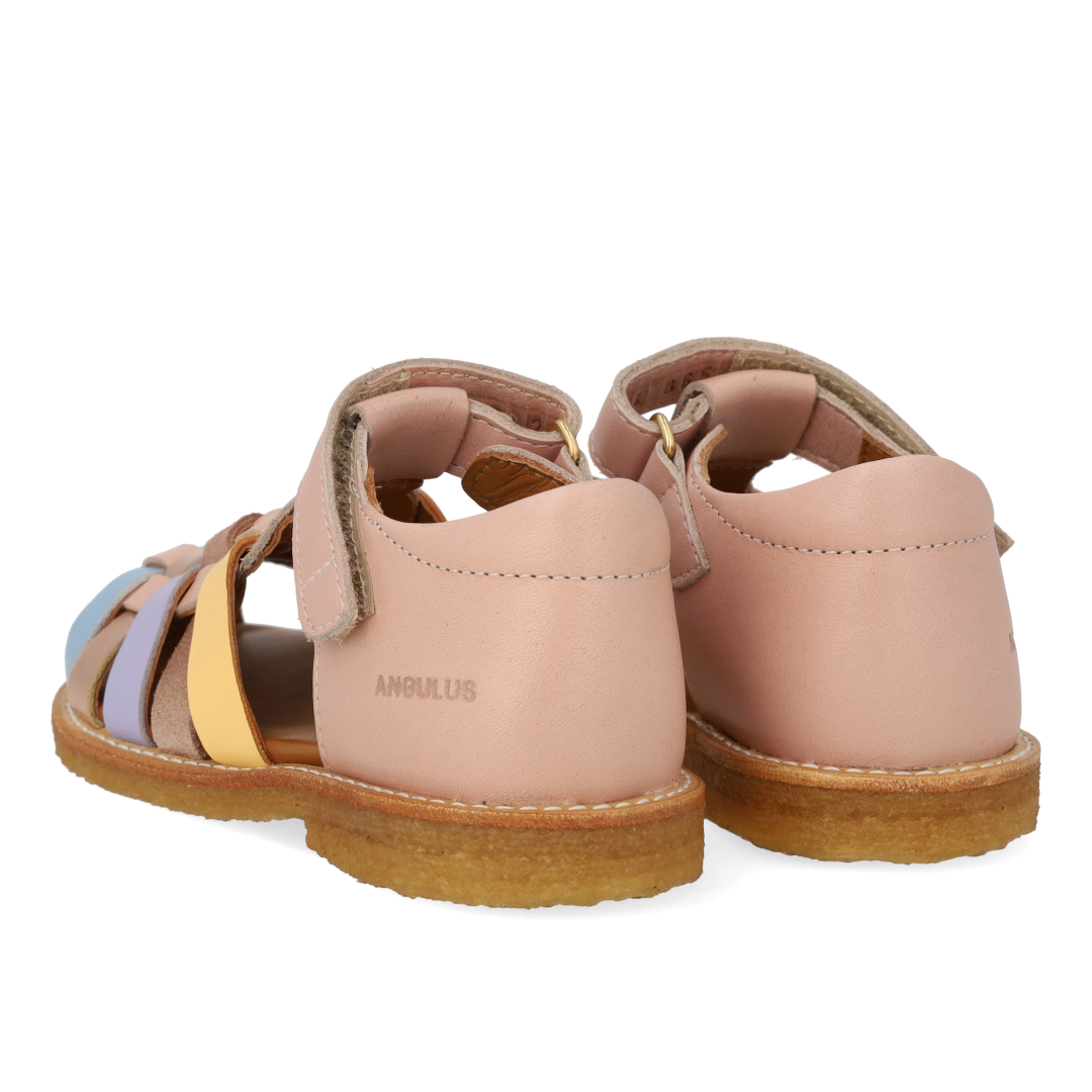 Colorblock geflochtene Sandale