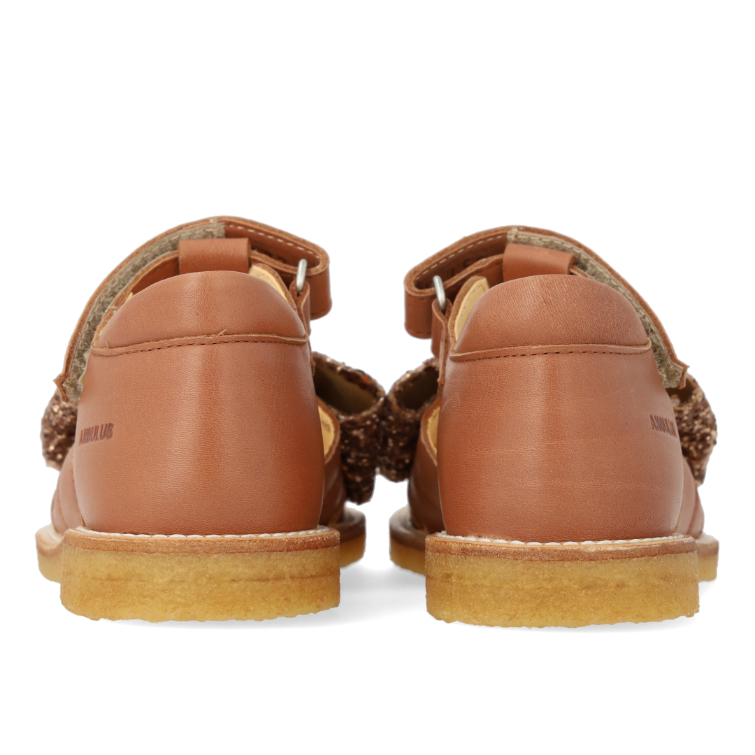 Sandal mit Glitzerschleife und Klettverschluss