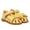 Anfängersandale mit Glitzerschleife und Klettverschluss