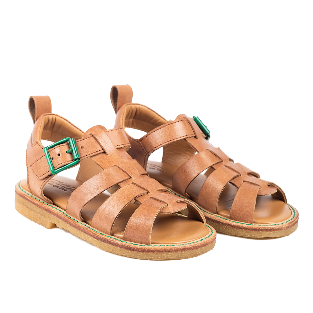 Sandale mit Schnalle und Kontrastdetails