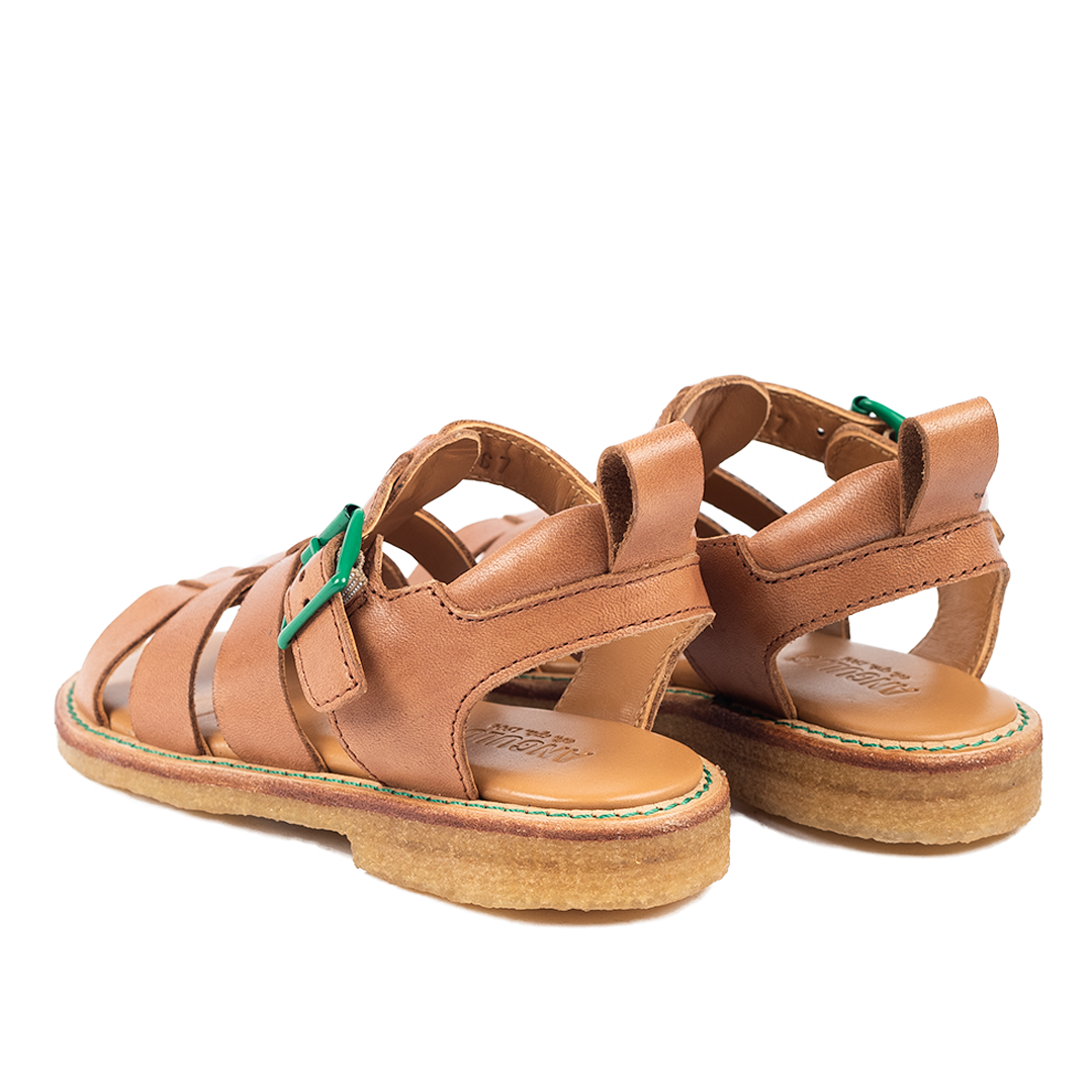 Sandale mit Schnalle und Kontrastdetails