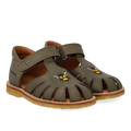 Anfängersandale mit Bienenstickerei