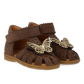 Sandale mit Schmetterling und doppeltem Klettverschluss