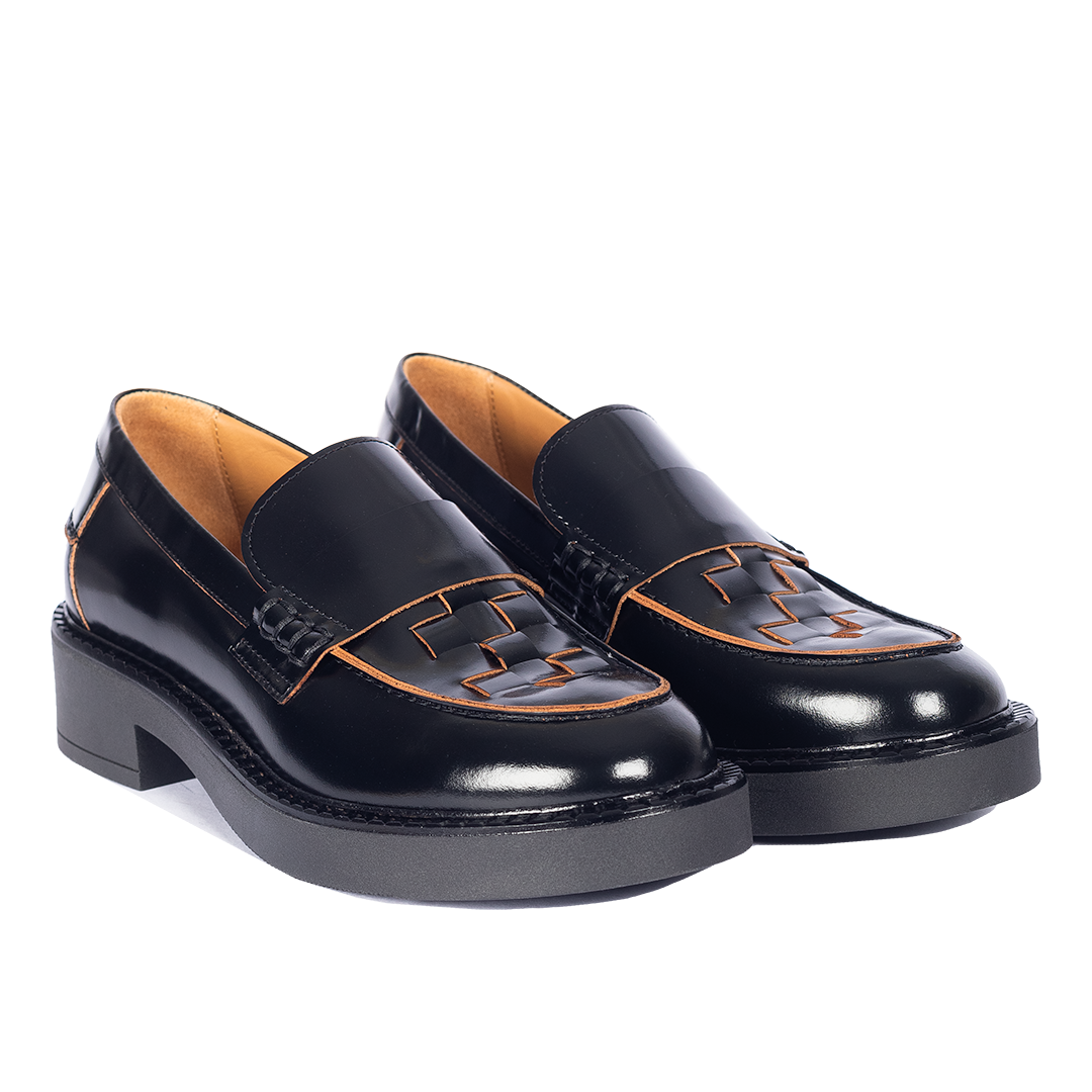 Loafer mit Flechtdetail