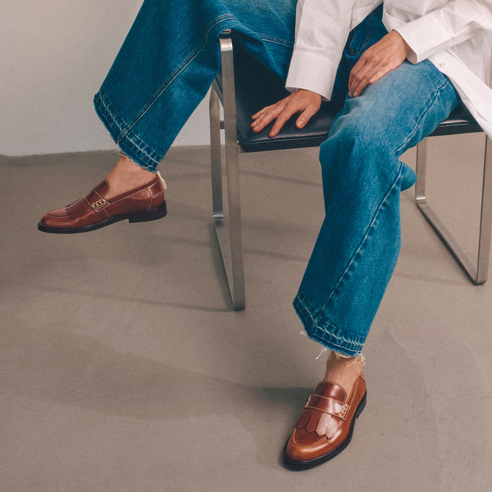 Klassischer Pennyloafer mit Fransen