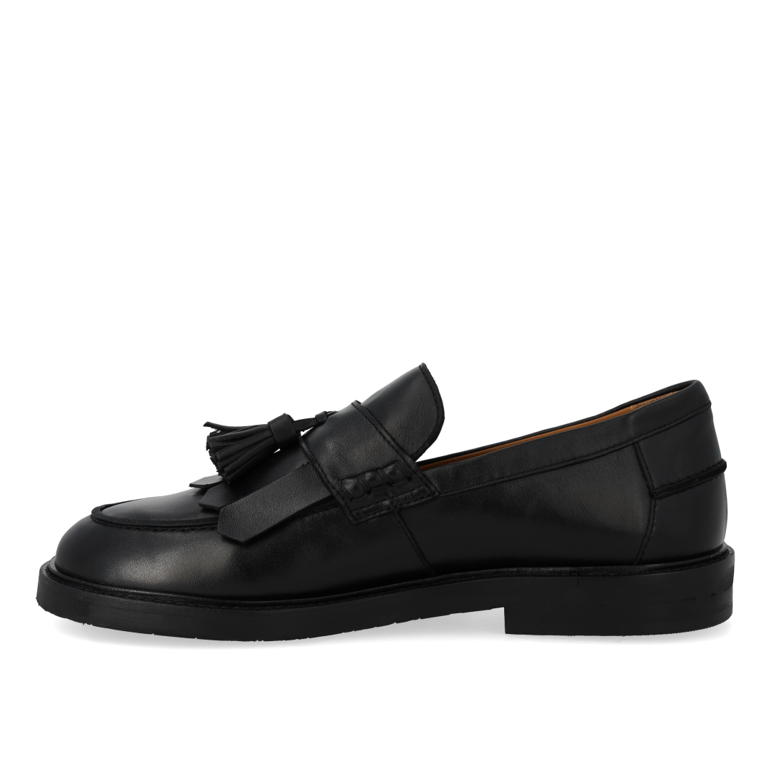Breiter Loafer mit Fransen und Quastendetail