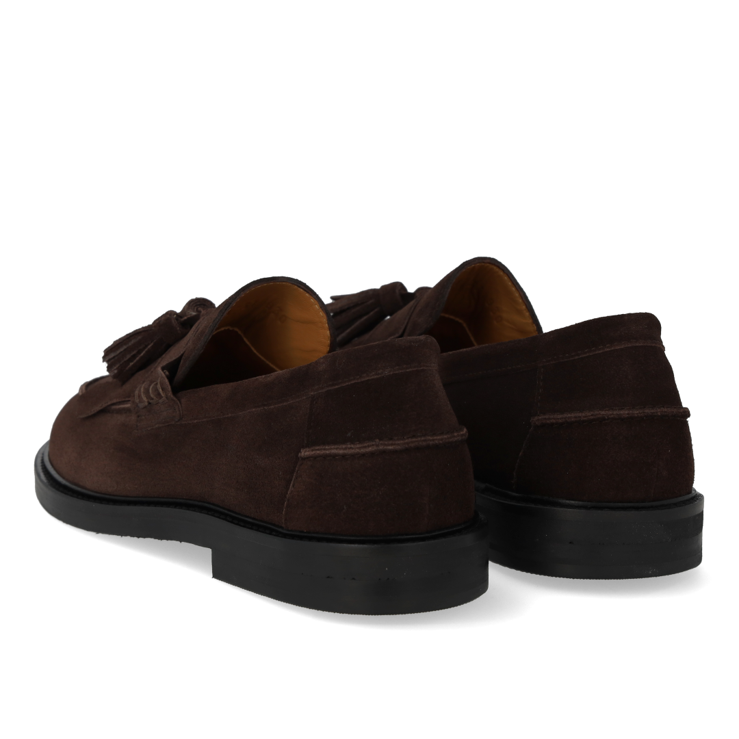 Breiter Loafer mit Fransen- und Quastendetail