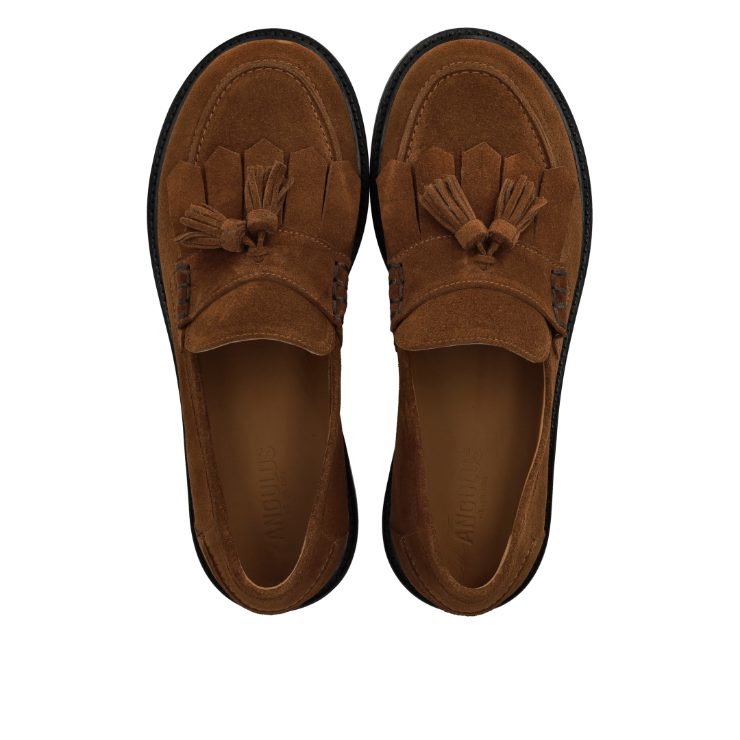 Breiter Loafer mit Fransen und Quaste
