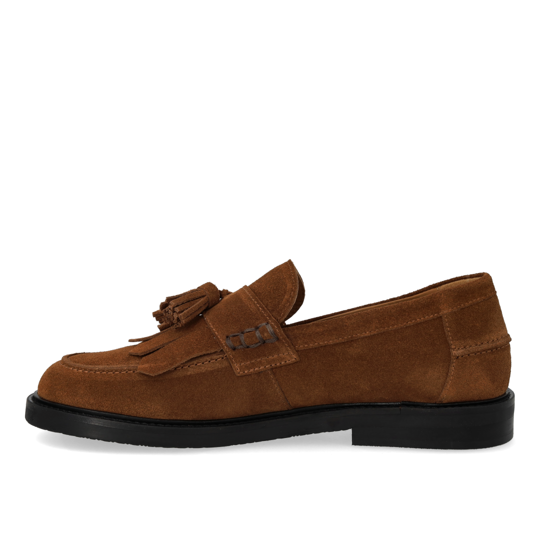 Breiter Loafer mit Fransen und Quaste