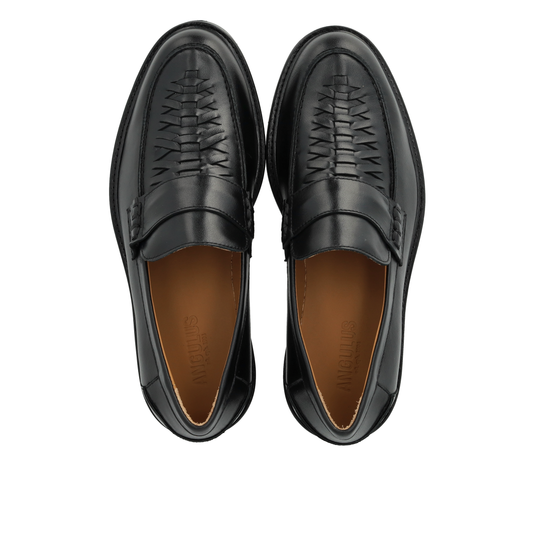 Pennyloafer mit handgeflochtenem Detail