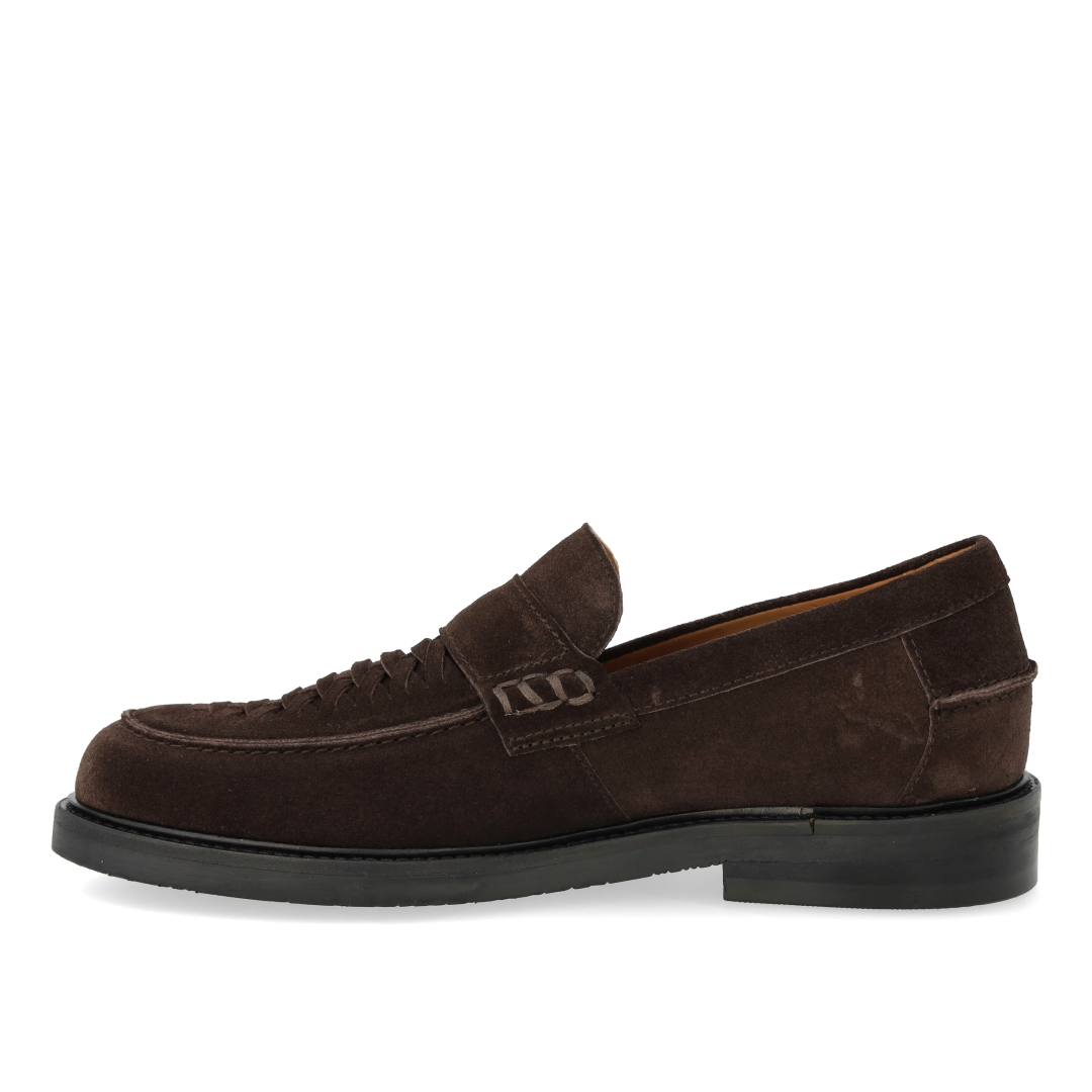 Penny-Loafer mit handgeflochtenem Detail