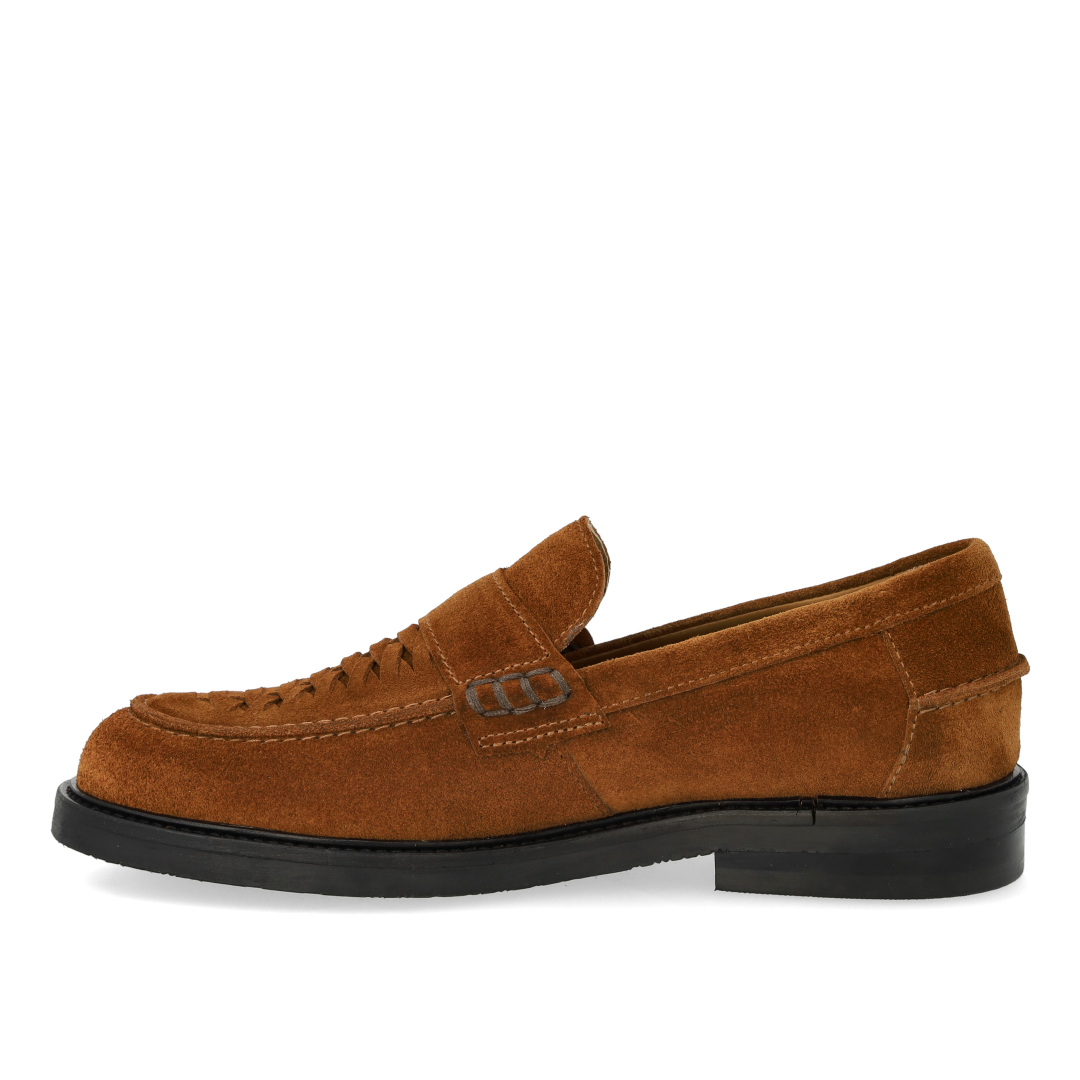 Pennyloafer mit handgeflochtenem Detail