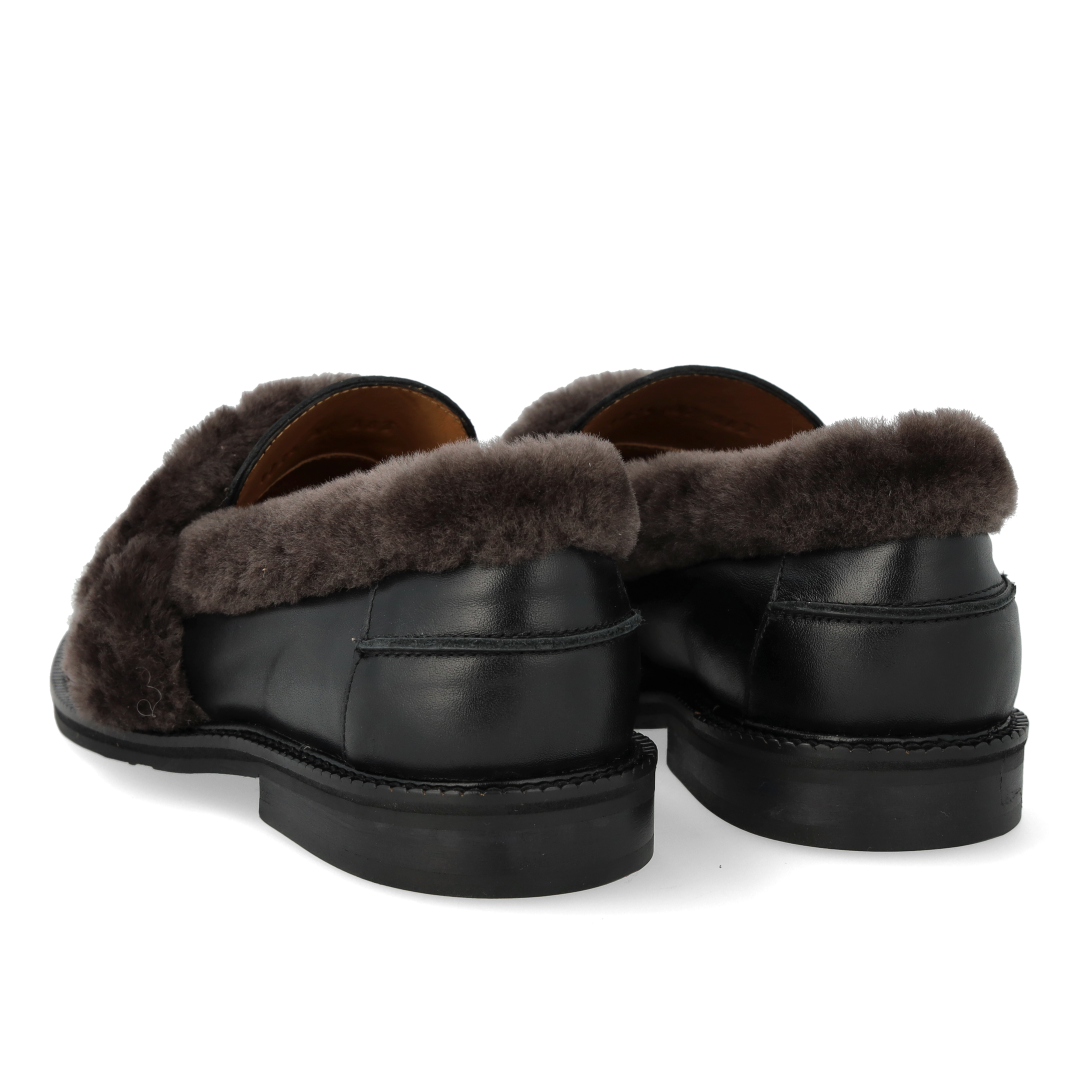 Loafer mit weichem Pelzbesatz