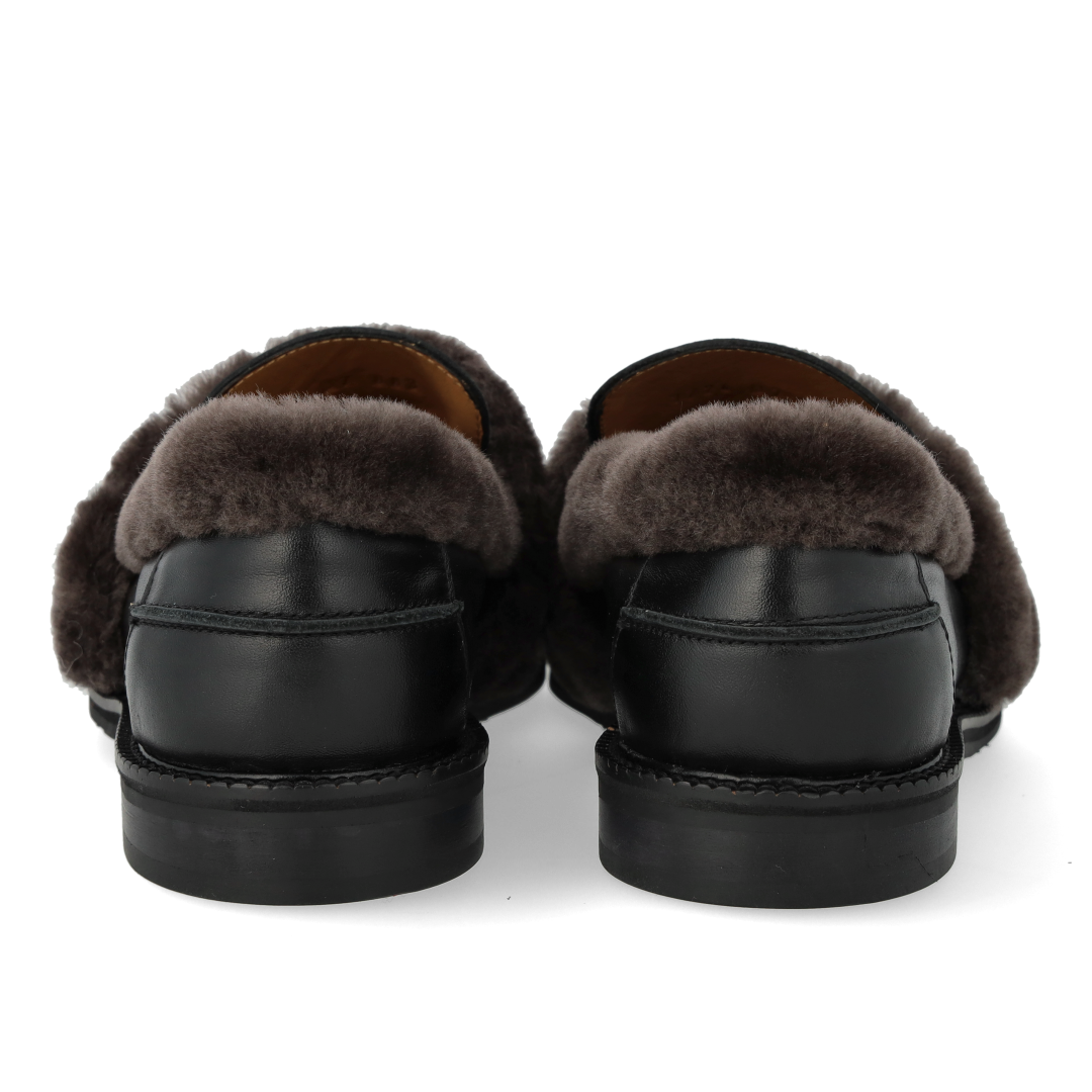 Loafer mit weichem Pelzbesatz