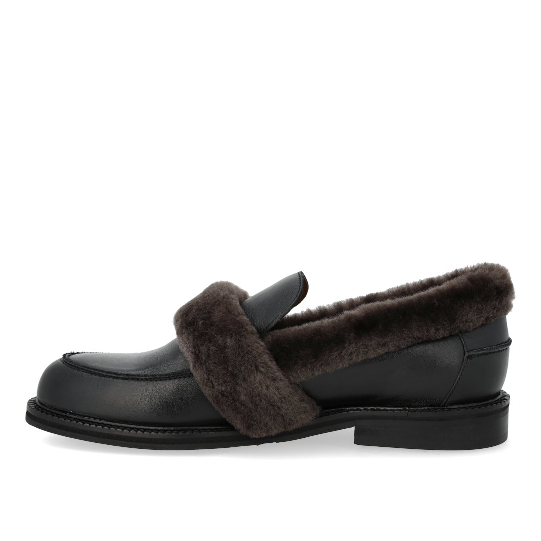Loafer mit weichem Pelzbesatz