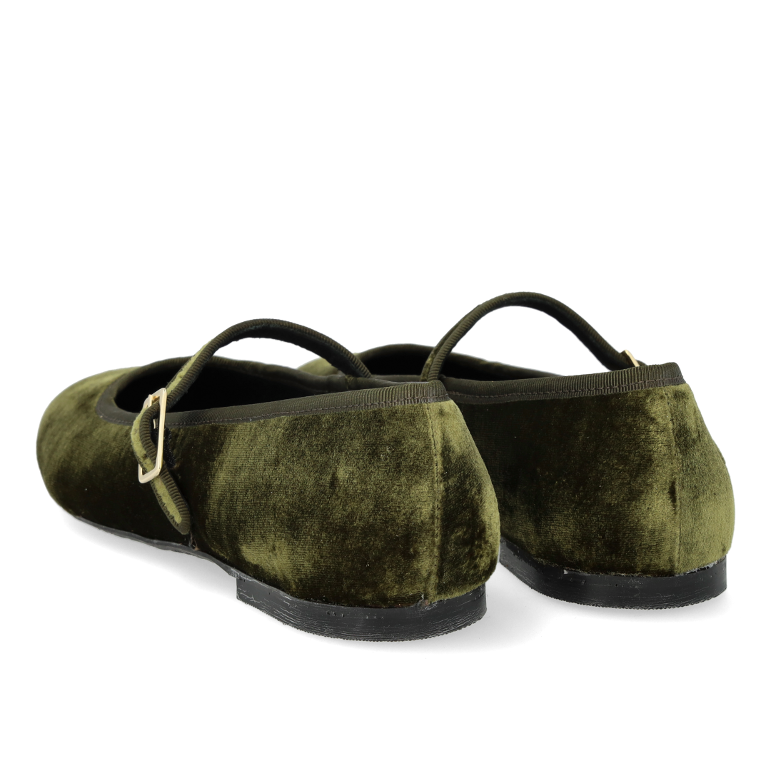 Mary Jane Ballerina aus weichem Velours