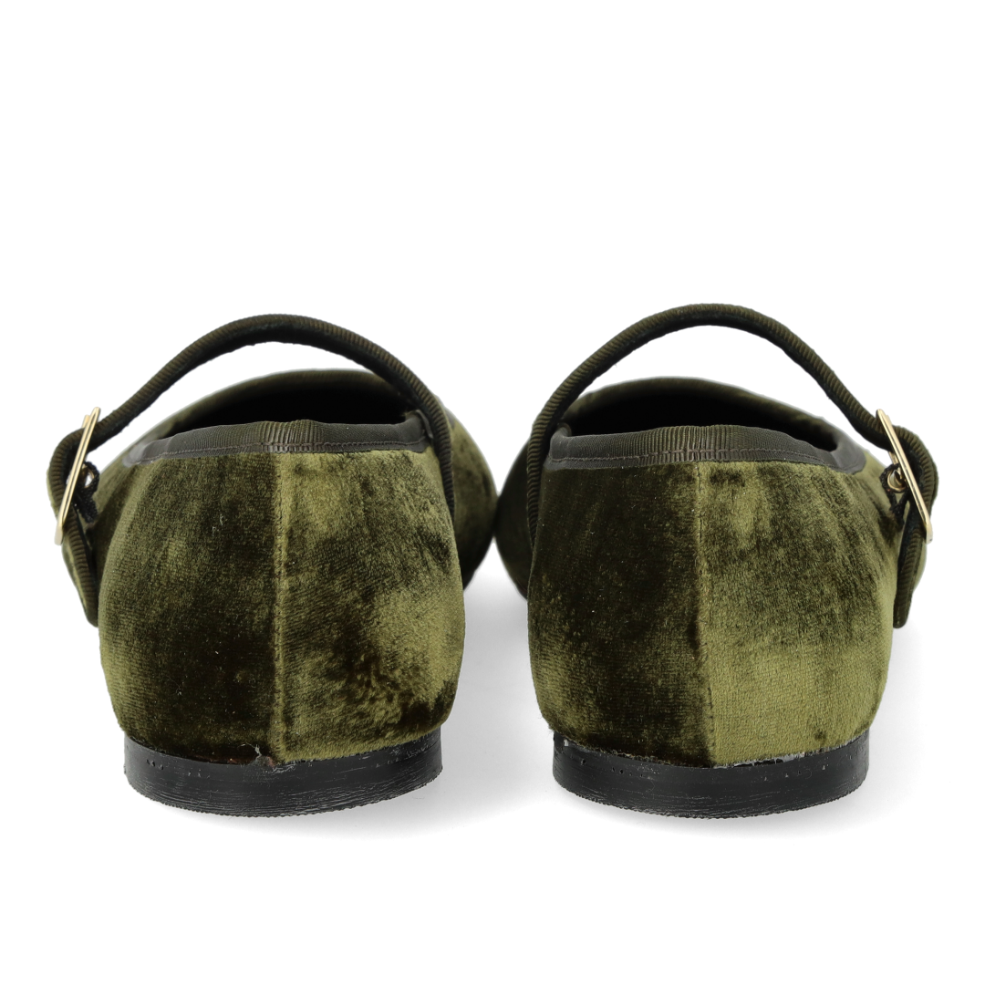 Mary Jane Ballerina aus weichem Velours