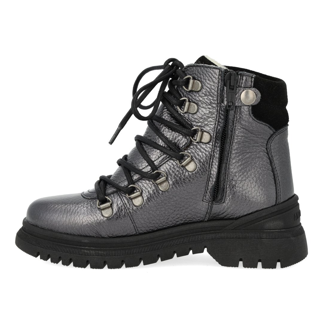 TEX-Schnürstiefel mit Reißverschluss und Wollfutter